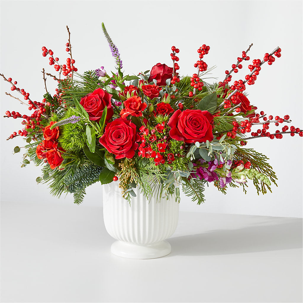Big Red Bow Bouquet – SWEET CREATIONS BROOKFIELD FLWRS & BLLNS, Brookfield IL