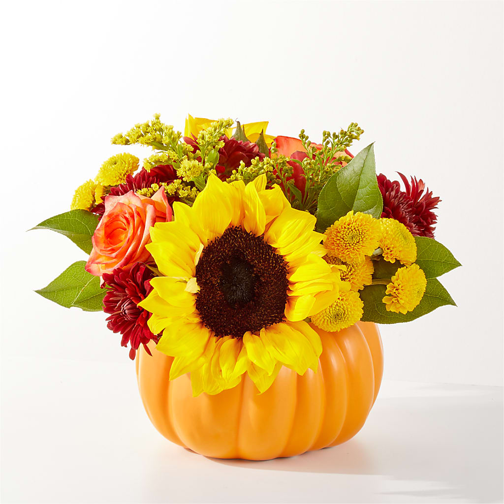 Golden Gourd Pumpkin Bouquet – SWEET CREATIONS BROOKFIELD FLWRS & BLLNS, Brookfield IL
