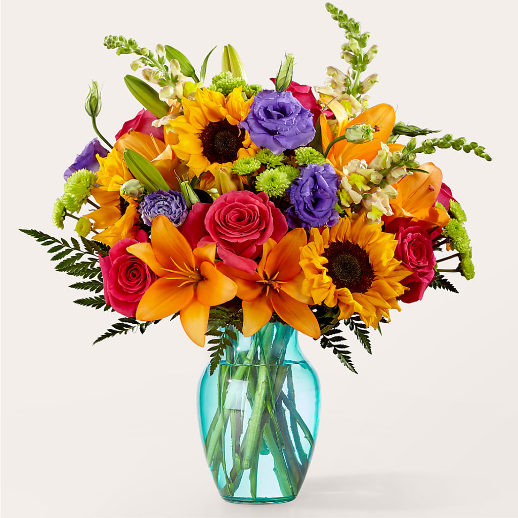 Double Rainbow Bouquet – SWEET CREATIONS BROOKFIELD FLWRS & BLLNS, Brookfield IL