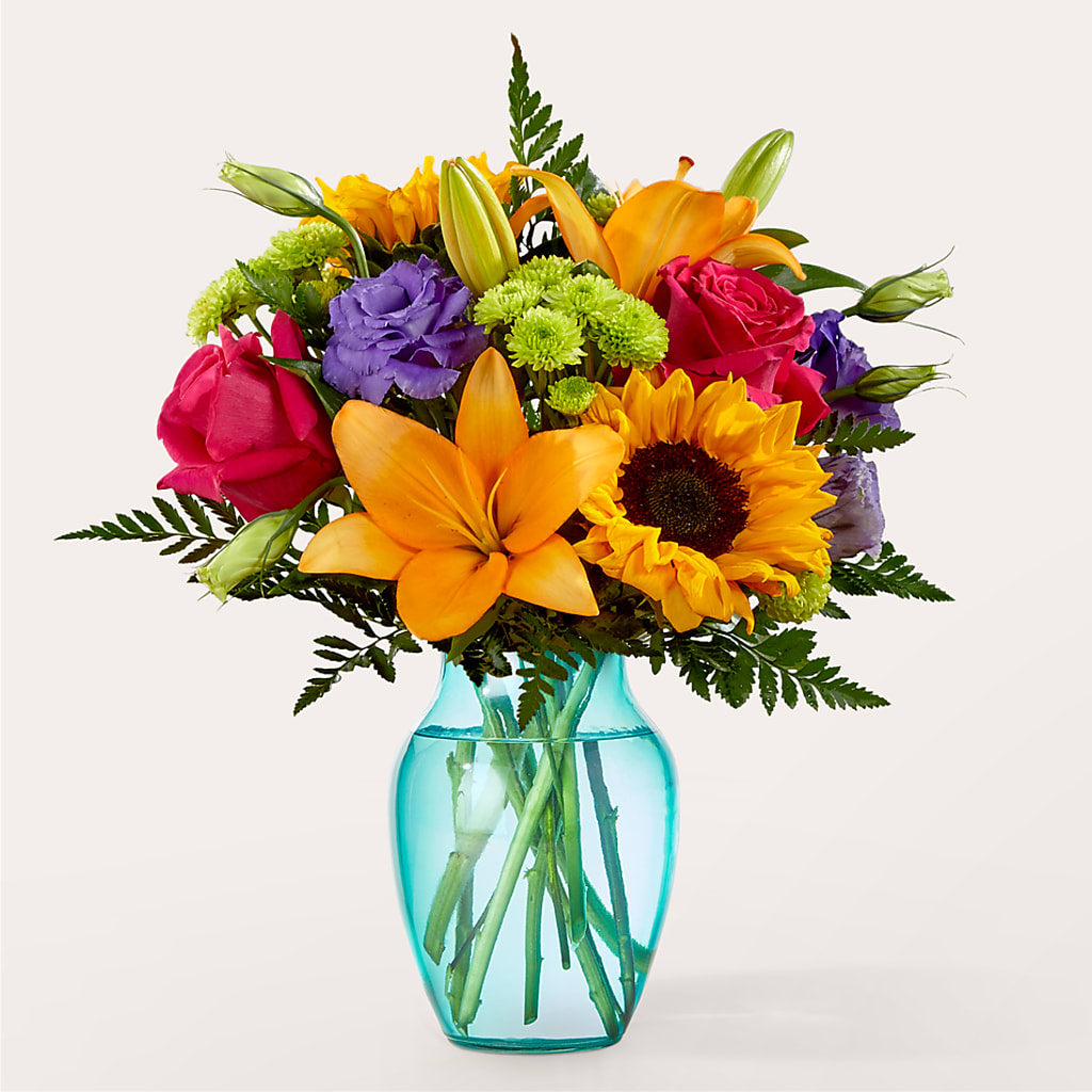 Double Rainbow Bouquet – SWEET CREATIONS BROOKFIELD FLWRS & BLLNS, Brookfield IL