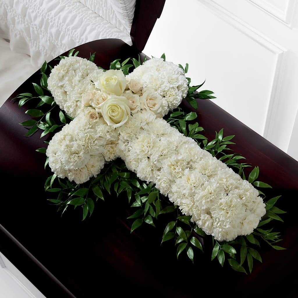 Peaceful Memories Casket Spray (Standard) – SWEET CREATIONS BROOKFIELD FLWRS & BLLNS, Brookfield IL