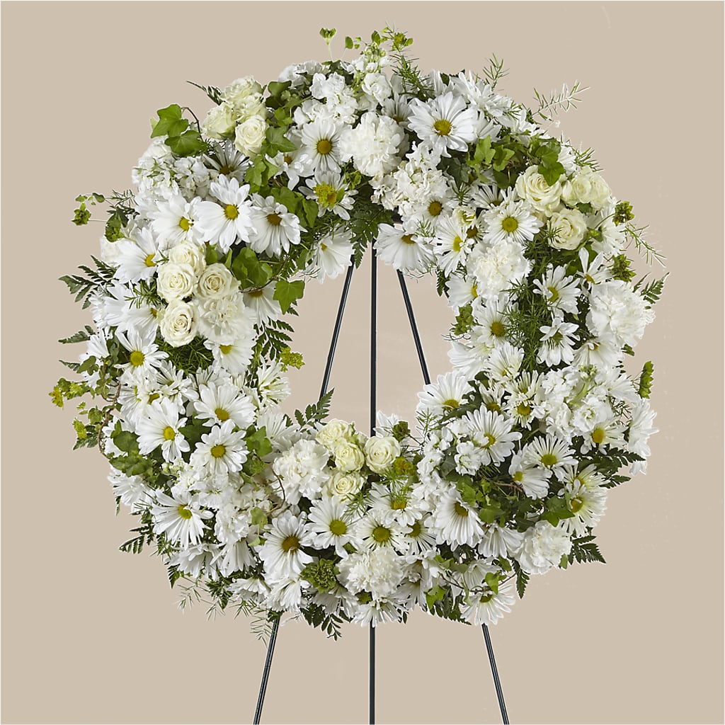 Faithful Wishes Wreath – SWEET CREATIONS BROOKFIELD FLWRS & BLLNS, Brookfield IL