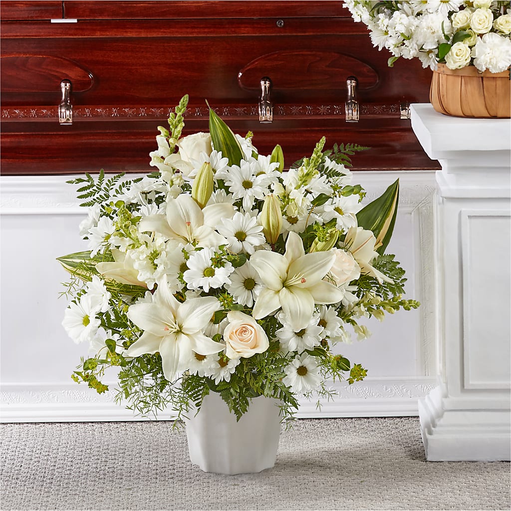 Thoughts of Tranquility Floor Basket – SWEET CREATIONS BROOKFIELD FLWRS & BLLNS, Brookfield IL