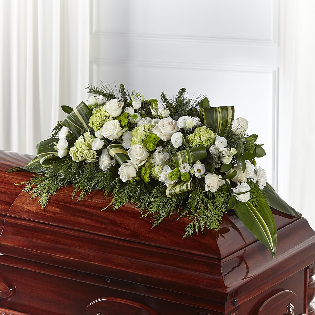 Hopeful Gesture Casket Spray – SWEET CREATIONS BROOKFIELD FLWRS & BLLNS, Brookfield IL