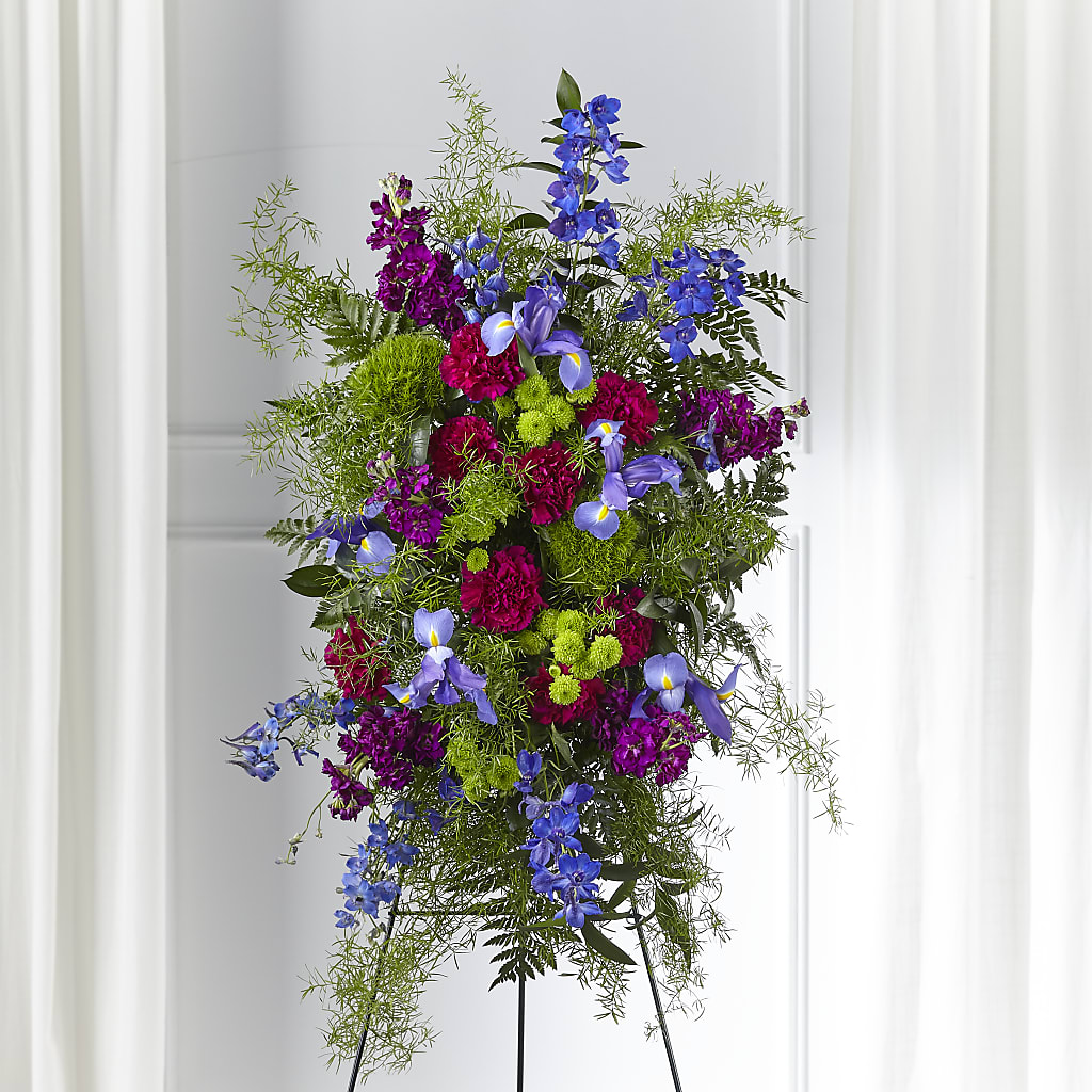 Heavenly Skies Standing Spray – SWEET CREATIONS BROOKFIELD FLWRS & BLLNS, Brookfield IL