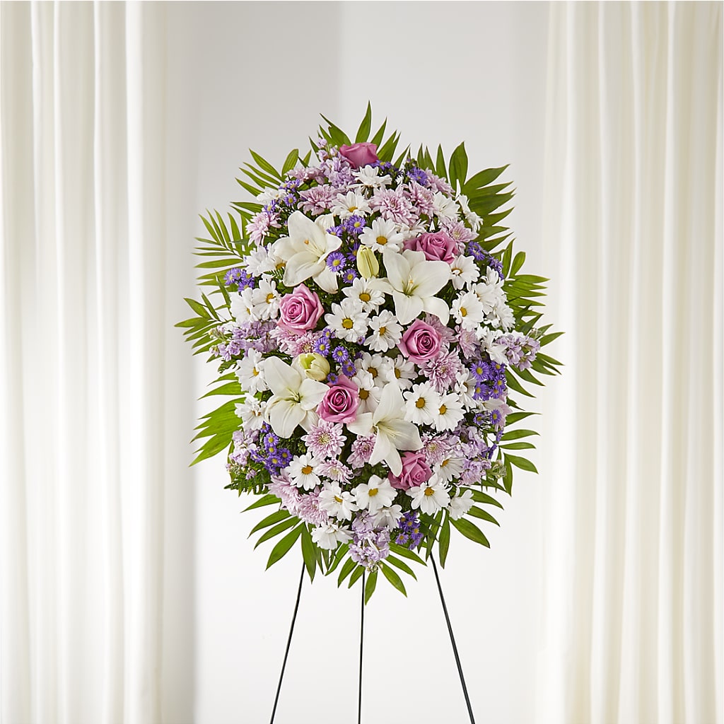 Surrounded by Love Standing Spray – SWEET CREATIONS BROOKFIELD FLWRS & BLLNS, Brookfield IL