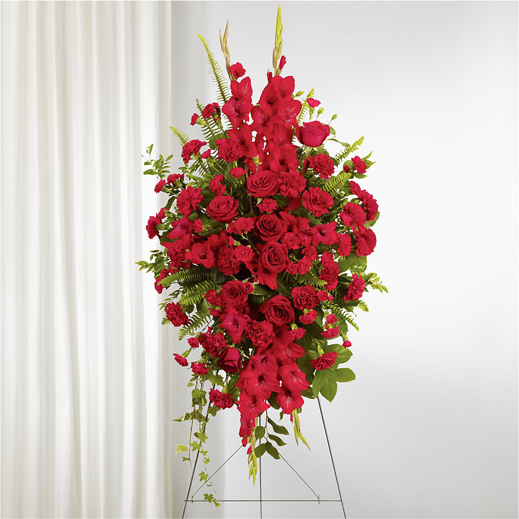 From the Heart Standing Spray – SWEET CREATIONS BROOKFIELD FLWRS & BLLNS, Brookfield IL