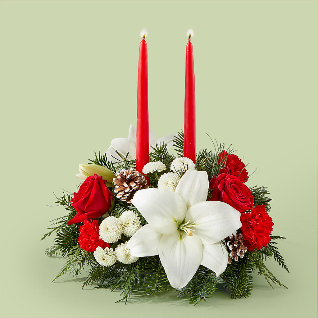 Seasonal Festivities Centerpiece – SWEET CREATIONS BROOKFIELD FLWRS & BLLNS, Brookfield IL