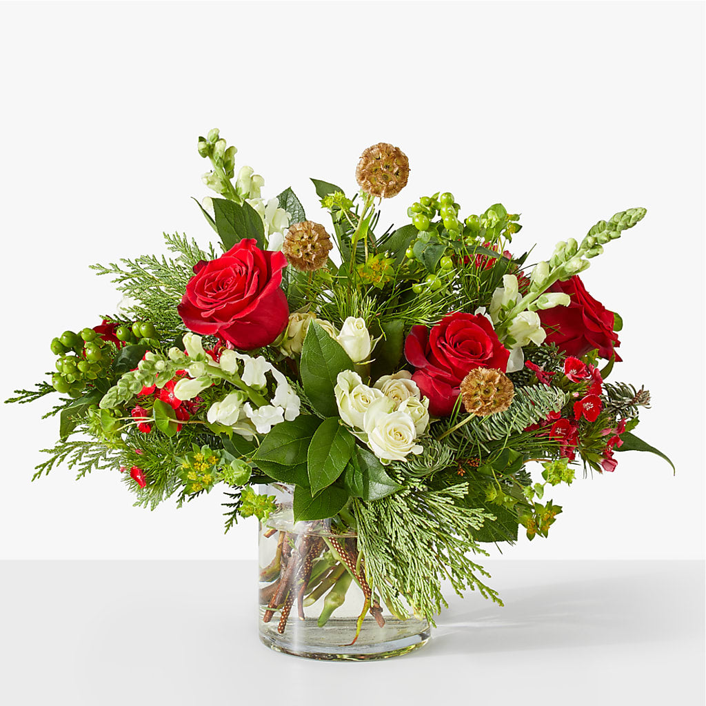 Deck the Halls Bouquet – SWEET CREATIONS BROOKFIELD FLWRS & BLLNS, Brookfield IL