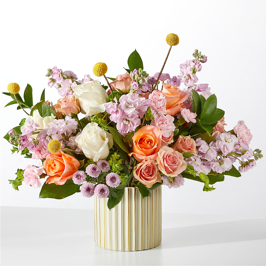 French Market Bouquet with Ivory Vase – SWEET CREATIONS BROOKFIELD FLWRS & BLLNS, Brookfield IL