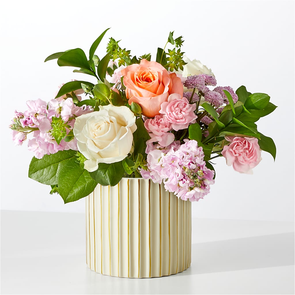 French Market Bouquet with Ivory Vase – SWEET CREATIONS BROOKFIELD FLWRS & BLLNS, Brookfield IL