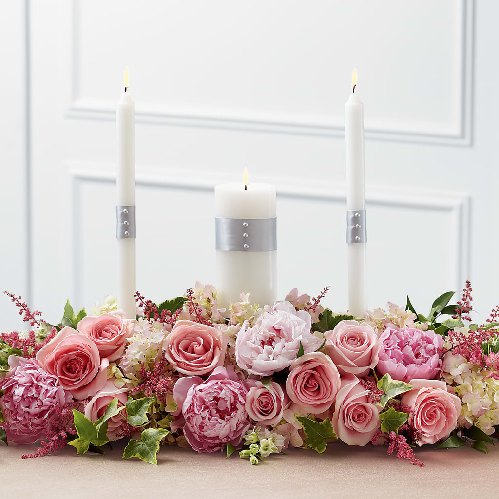 Worldwide Romance Unity Candle Arrangement – SWEET CREATIONS BROOKFIELD FLWRS & BLLNS, Brookfield IL