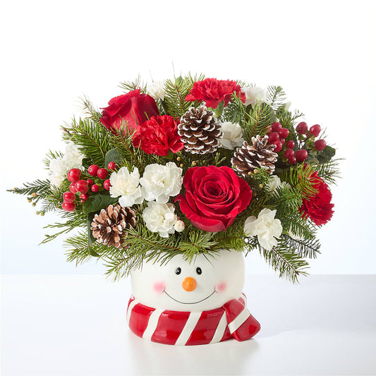 Jolly Snowman Bouquet – SWEET CREATIONS BROOKFIELD FLWRS & BLLNS, Brookfield IL
