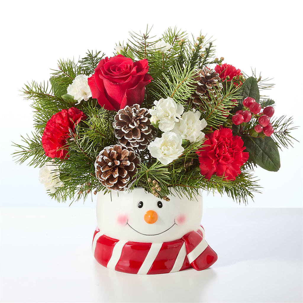 Jolly Snowman Bouquet – SWEET CREATIONS BROOKFIELD FLWRS & BLLNS, Brookfield IL