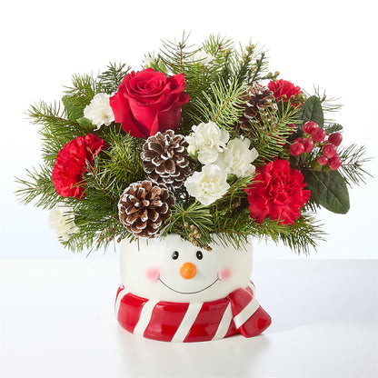 Jolly Snowman Bouquet – SWEET CREATIONS BROOKFIELD FLWRS & BLLNS, Brookfield IL