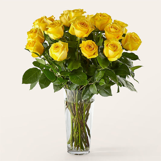 Long Stem Yellow Rose Bouquet – SWEET CREATIONS BROOKFIELD FLWRS & BLLNS, Brookfield IL