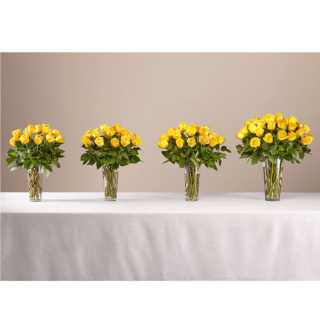 Long Stem Yellow Rose Bouquet – SWEET CREATIONS BROOKFIELD FLWRS & BLLNS, Brookfield IL