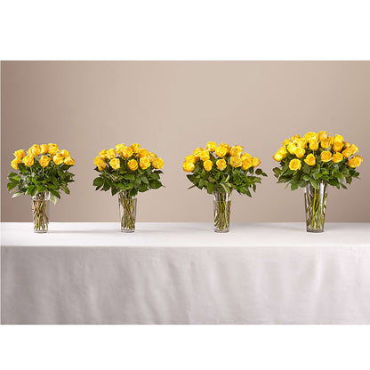 Long Stem Yellow Rose Bouquet – SWEET CREATIONS BROOKFIELD FLWRS & BLLNS, Brookfield IL