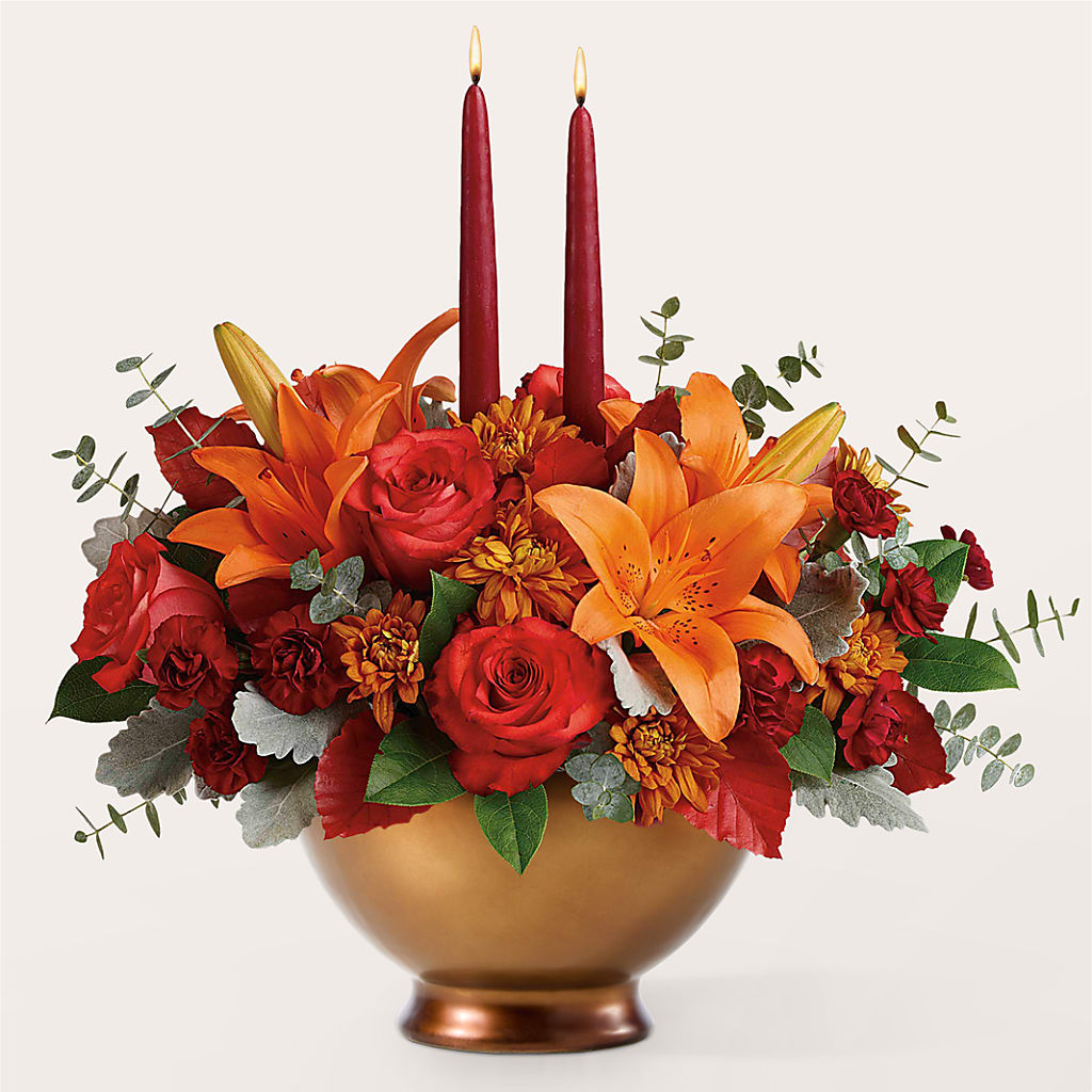 Fruits of Fall Centerpiece – SWEET CREATIONS BROOKFIELD FLWRS & BLLNS, Brookfield IL