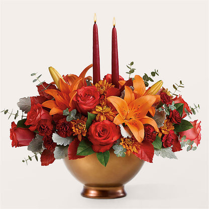 Fruits of Fall Centerpiece – SWEET CREATIONS BROOKFIELD FLWRS & BLLNS, Brookfield IL