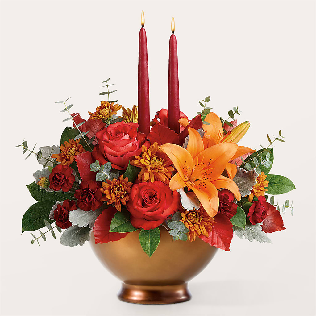 Fruits of Fall Centerpiece – SWEET CREATIONS BROOKFIELD FLWRS & BLLNS, Brookfield IL