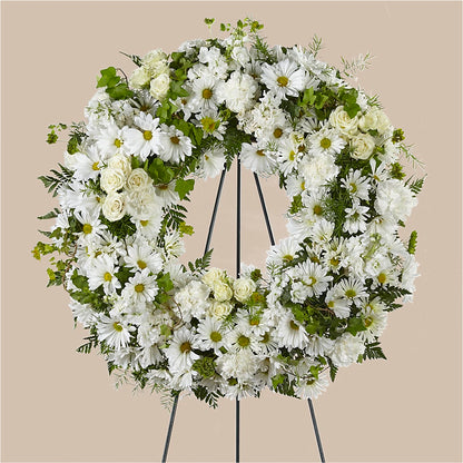 Faithful Wishes Wreath – SWEET CREATIONS BROOKFIELD FLWRS & BLLNS, Brookfield IL