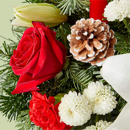 Seasonal Festivities Centerpiece – SWEET CREATIONS BROOKFIELD FLWRS & BLLNS, Brookfield IL