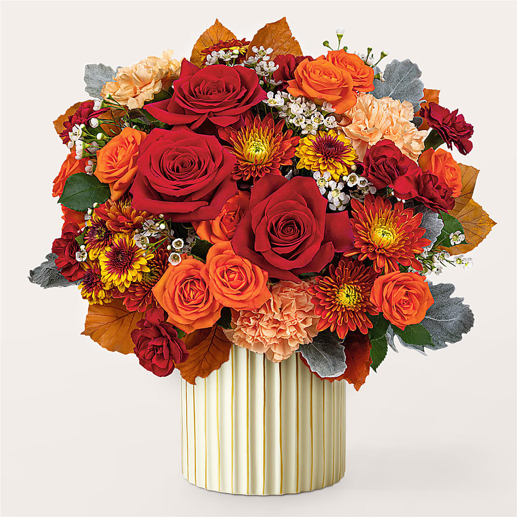 Merlot Bouquet with Ivory Vase – SWEET CREATIONS BROOKFIELD FLWRS & BLLNS, Brookfield IL